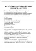 MKTG 3340 EXAM 2 QUESTIONS WITH COMPLETE SOLUTIONS
