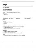 aqa A-level ECONOMICS Paper 1 Markets and Market Failure (7136/1) MAY 2023 QUESTION PAPER