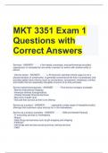 MKT 3351 Exam 1 Questions with Correct Answers 