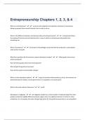Entrepreneurship Chapters 1, 2, 3, & 4 Review Questions and Answers
