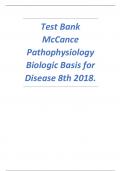 Test Bank McCance Pathophysiology Biologic Basis for Disease 8th Edition  2023