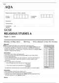 AQA GCSE RELIGIOUS STUDIES A Paper 1 MAY 2023 QUESTION PAPER&colon; Islam