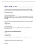 Mock RCIS Exam 2023 with 100&percnt; correct answers