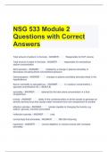 NSG 533 Module 2 Questions with Correct Answers  
