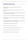 DoD Annual Security EXAM WITH CORRECT ANSWERS