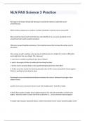 NLN PAX Science 2 Practice exam 2023 with 100&percnt; correct answers