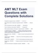 AMT MLT Exam Questions with Complete Solutions 