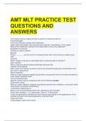 AMT MLT PRACTICE TEST QUESTIONS AND ANSWERS 