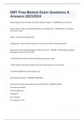 EMT Prep Module Exam Questions & Answers 2023&sol;2024