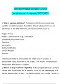 GFEBS Project Systems Course Questions and Answers 2022&sol;2023