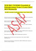 NUR 2063 &sol; NUR2063&colon; Essentials of Pathophysiology Exam 2 &lpar;Latest 2022 &sol; 2023&rpar; Rasmussen