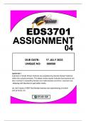 ED3701 ASSIGNMENT 4 2023