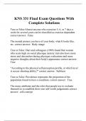 KNS 331 Final Exam Questions With Complete Solutions