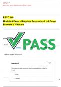 PSYC 140  Module 4 Exam - Requires Respondus LockDown  Browser + Webcam 