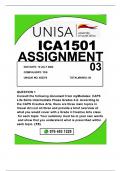 ICA1501 ASSIGNMENT 03 ...DUE DATE 10 JULY 2023