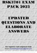 RSK3701 EXAM PACK 2023