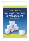 Test Bank Essentials of Nursing Leadership & Management 7th Edition Sally A&period; Weiss IBN 0803669534