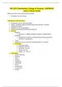 NR 222 Chamberlain College of Nursing - NURSING exam 2 Study Guide