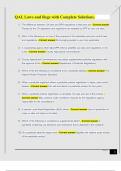 QAL Laws and Regs with Complete Solutions&period;