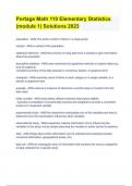 Portage Math 110 Elementary Statistics &lpar;module 1&rpar; Solutions 2023