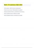 Math 110 statistics Q&A 2023