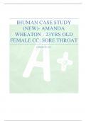 Exam NR 509 i-Human Case Study Amanda Wheaton Updated 2023-2024 NR 509 i-Human Case Study Amanda Wheaton Updated 2023-2024