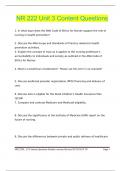 NR 222 Unit 3 Content QUESTION AND ANSWERS (Verified Answers) Download To Score A
