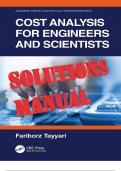 SOLUTIONS MANUAL for Cost Analysis for Engineers and Scientists (Manufacturing and Production Engineering) 1st Edition by Fariborz Tayyari  ISBN-13 978-1138362284.