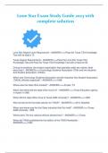 Lone Star Exam Study Guide 2023 with complete solution