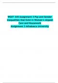 WGST 345 Assignment 3 Pay and Gender Inequalities that Exist in Women’s Unpaid Care and Housework Assignment 3 Athabasca University 