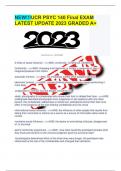 NEW&excl;&excl;&excl;UCR PSYC 140 Final EXAM LATEST UPDATE 2023 GRADED A