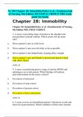 Nr 304 Chapter 28&colon; ImmobilityPotter et al&period;&colon; Fundamentals of Nursing&comma; 9th Edition MULTIPLE CHOICE THE study guide for funds&period;