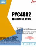 PYC4802 Assignment 3 (ANSWERS) 2023 (706685) - DUE 24 July 2023