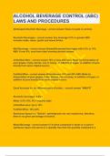 ALCOHOL BEVERAGE CONTROL &lpar;ABC&rpar; LAWS AND PROCEDURES&vert;UPDATED&VERIFIED&vert;GUARANTEED SUCCESS