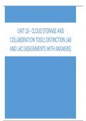 Unit 16 - Cloud Storage and Collaboration Tools Distinction LAB and LAC (Assignments with answers)