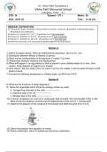 Science Test Paper class 9