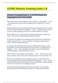 LETRS: Phonics Training Units 1-8