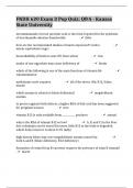 FNDH 620 Exam 3 Pop Quiz: Q&A - Kansas State University 