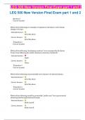 LEG 500 New Version Final Exam part 1 and 2 DOWNLOAD TO SCORE A&plus; LEG 500 New Version Final Exam part 1 and 2 DOWNLOAD TO SCORE A&plus; LEG 500 New Version Final Exam part 1 and 2 DOWNLOAD TO SCORE A&plus; LEG 500 New Version Final Exam part 1 and 2 DOWNLOAD TO SCOR