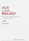 OCR A-LEVEL BIOLOGY Communication&comma; Homeostasis and Energy Neuronal Communication 2