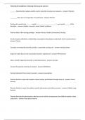 Exam &lpar;elaborations&rpar; Theoretical Foundations of Nursing 