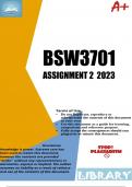 BSW3701 Assignment 2 (COMPLETE ANSWERS) 2023 (776546) - DUE 7 July 2023