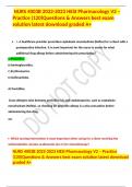 NURS 4003B 2022-2023 HESI Pharmacology V2 &ndash; Practice &lpar;120&rpar;Questions & Answers best exam solution latest download graded A&plus;