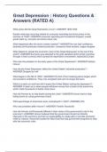Great Depression &colon; History Questions & Answers &lpar;RATED A&rpar;