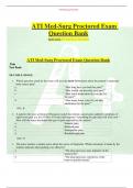 ATI Med-Surg Proctored Exam Question Bank  NUR 2755 ATI Med Surg Test Bank