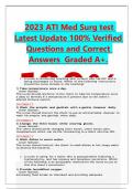 2023 ATI Med Surg test Latest Update 100% Verified Questions and Correct Answers  Graded A+.