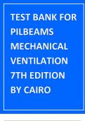 Test Bank for Pilbeams Mechanical Ventilation 7th Edition 2024 update by Cairo 