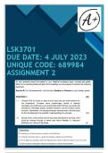LSK3701 - ASSIGNMENT 2 - GUARENTEED PASS