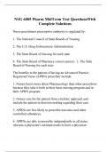NSG 6005 Pharm MidTerm Test QuestionsWith Complete Solutions