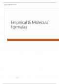Ch. 3 - Empirical & Molecular Formulas